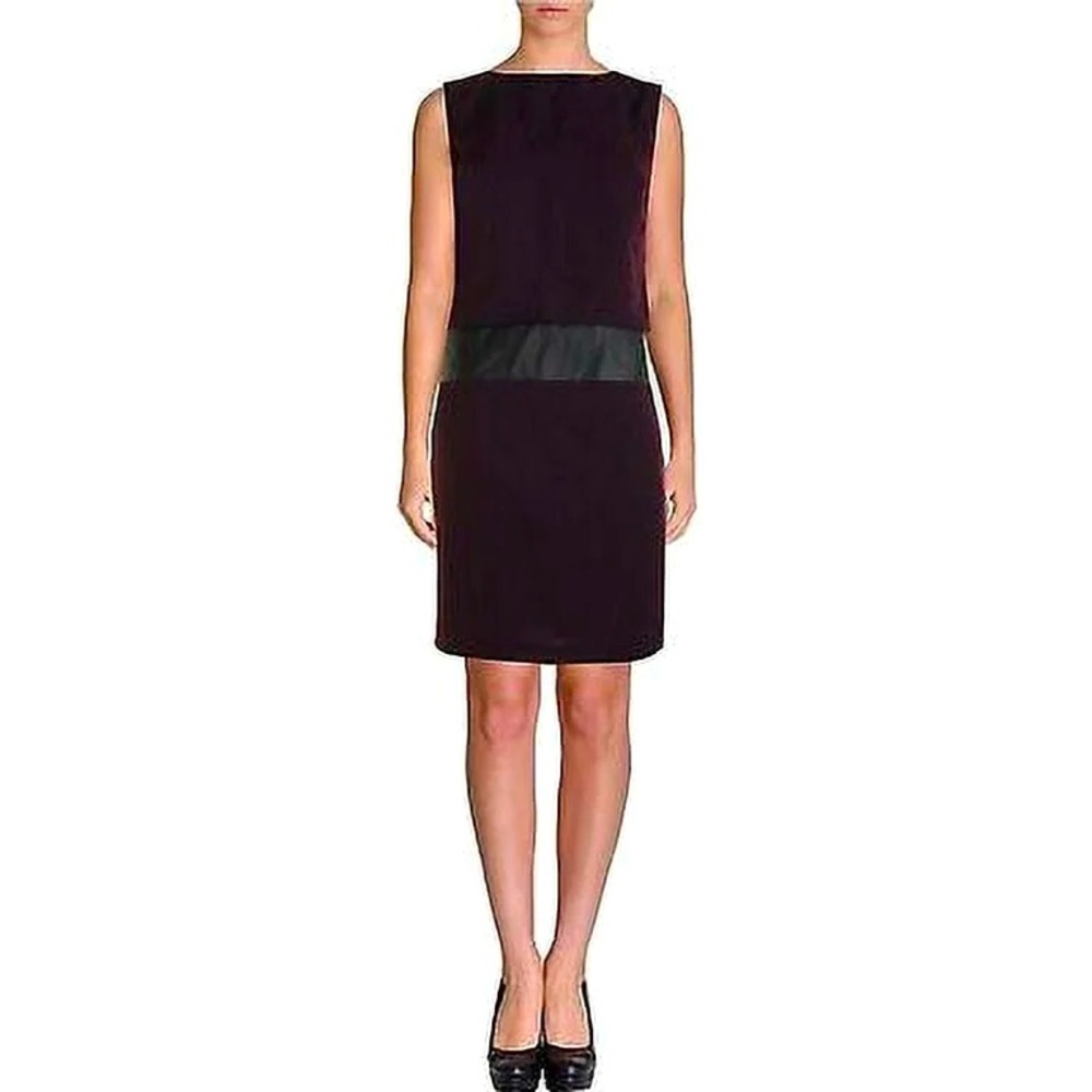 Ralph Lauren Faux Leather Sleeveless Cocktail Dress- Size 10